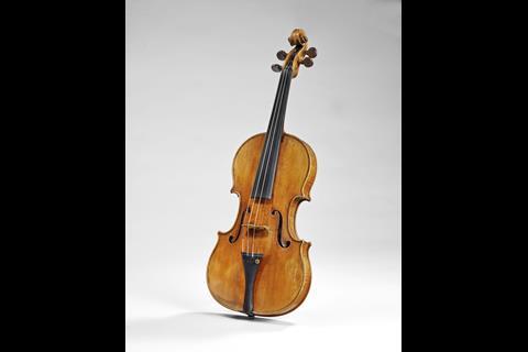 Yellow violin on sale